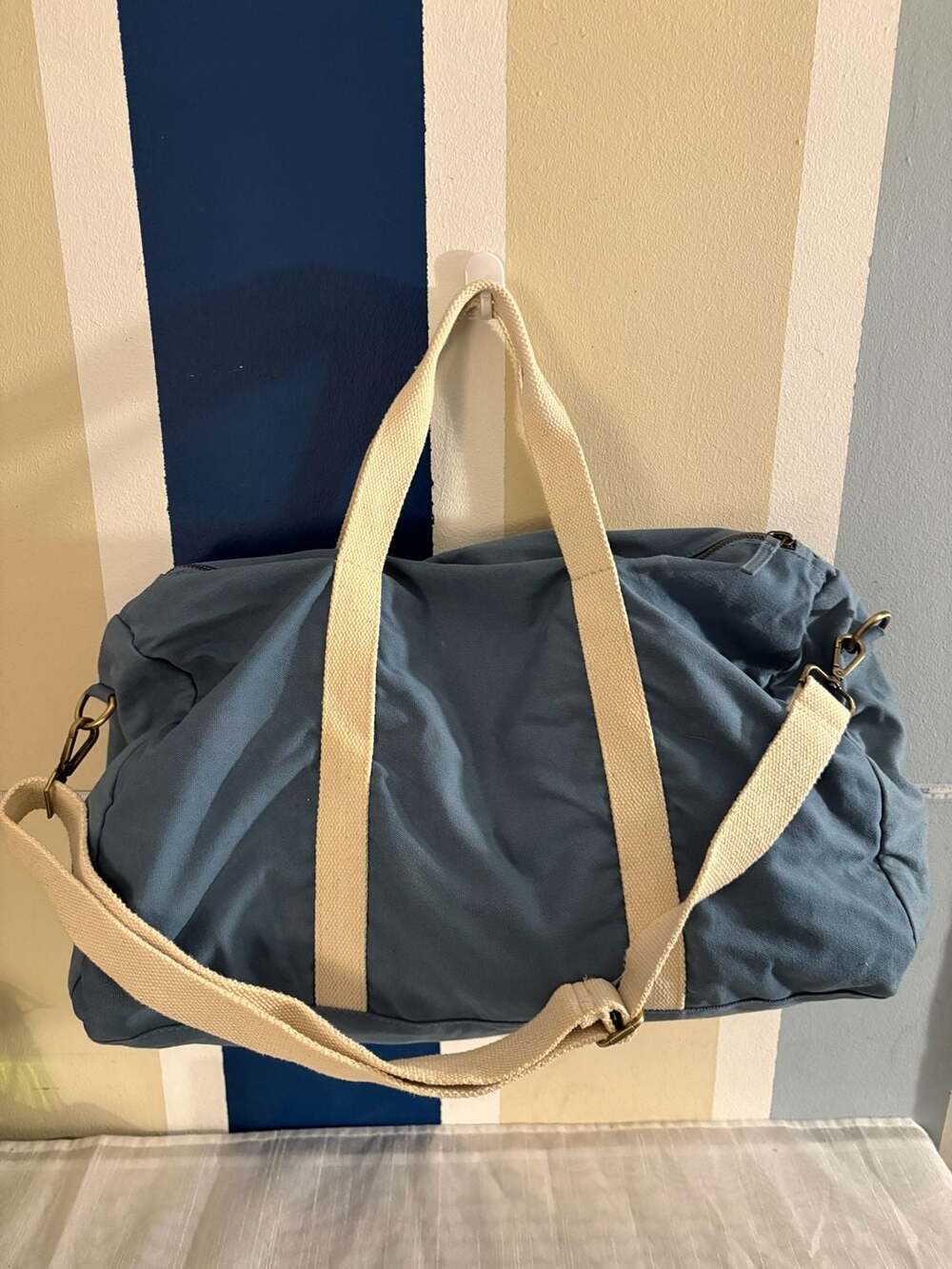 Known Supply Canvas Weekender Duffel Bag Blue